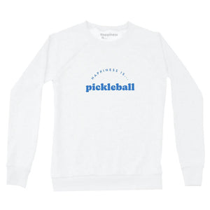 Happiness Is... Women's Pickleball Sweatshirt - White