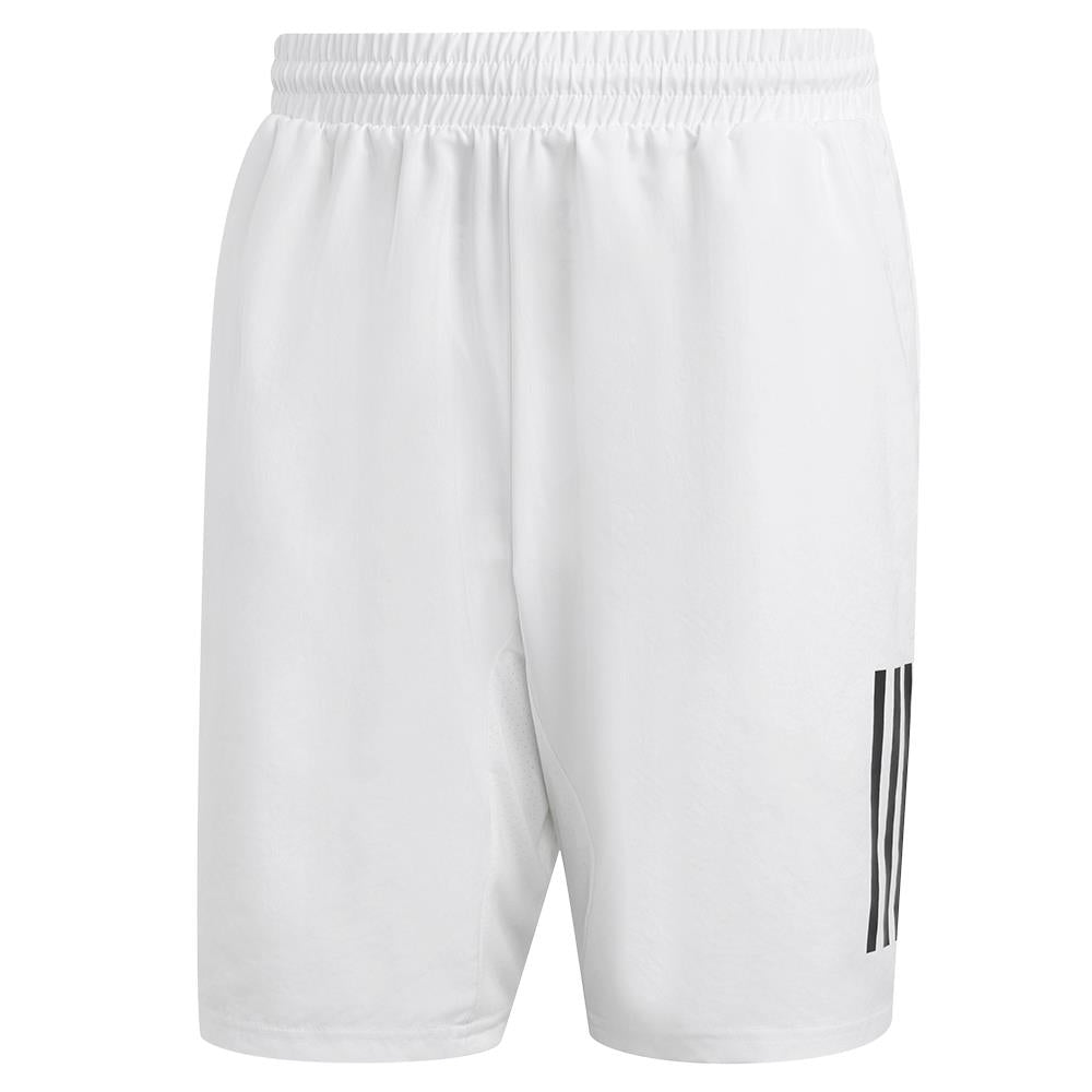 adidas Men's Club 3 Stripe 7" Short - White