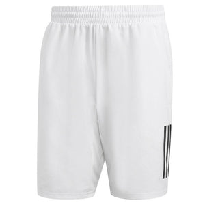 adidas Men's Club 3 Stripe 7" Short - White