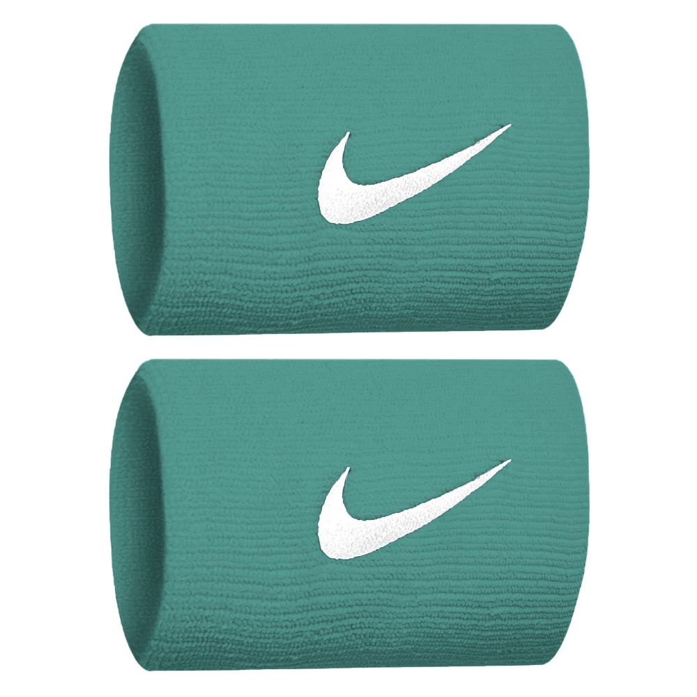 Nike Premier Doublewide Wristbands 2 Pack - Mineral Teal/White