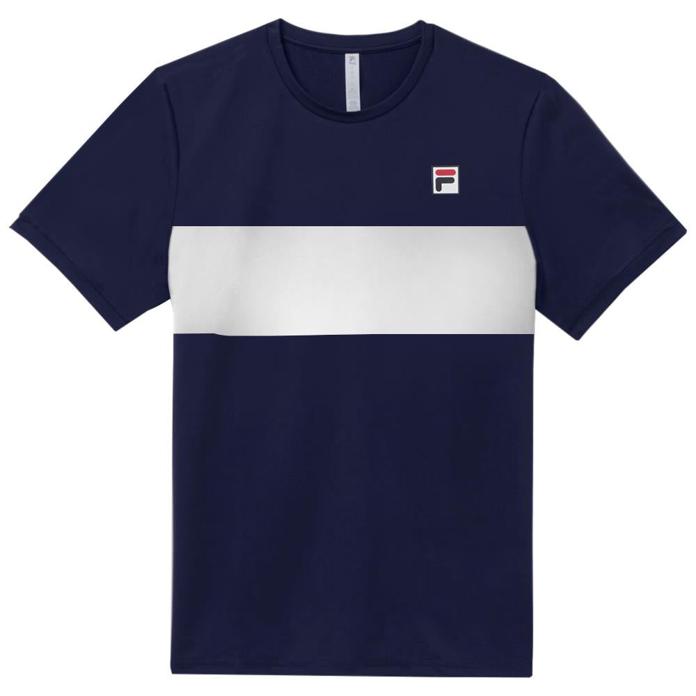 Fila Men's Essentials Short Sleeve Shirt - Fila Navy / White