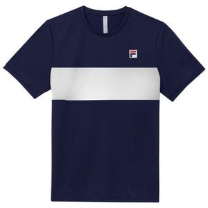 Fila Men's Essentials Short Sleeve Shirt - Fila Navy / White