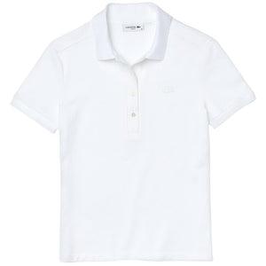 Lacoste Women's Cotton Stretch Pique Polo - White