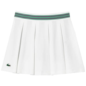 Lacoste Women's Sport Pique Skirt - White/Green