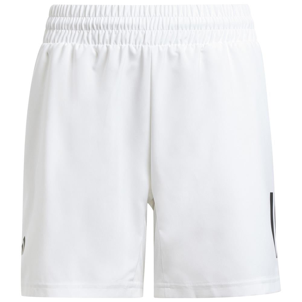 adidas Boys Club 3 Stripe Short - White