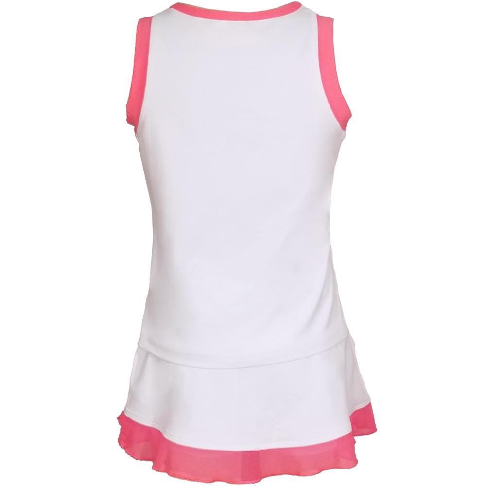 Sofibella Girls Tokyo Ruffle Tank - White/Pink