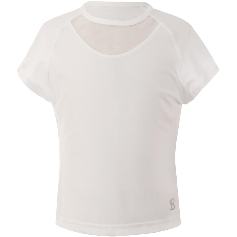 Sofibella Girls Mock Sleeve Top - White