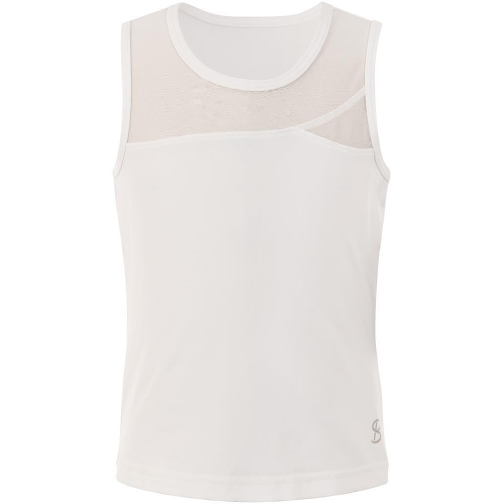 Sofibella Girls Full Back Tank Top - White