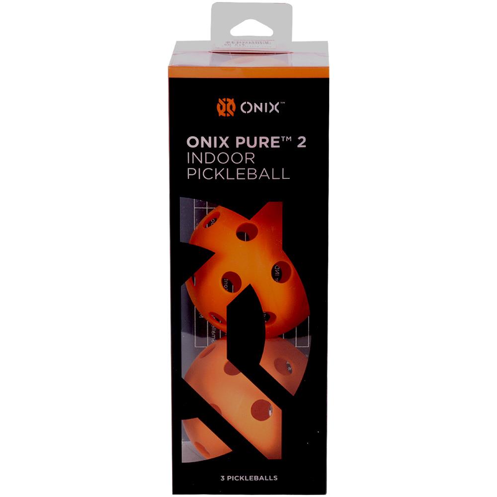 Onix Pure 2 Indoor Pickleball 3 Pack - Orange