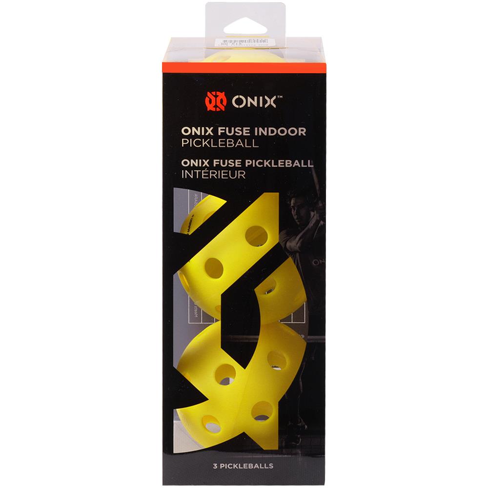 Onix Fuse Indoor Pickleball 3 Pack - Yellow