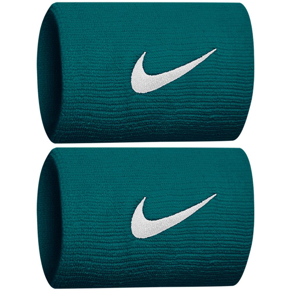 Nike Premier Doublewide Wristbands 2 Pack - Green Abyss/White