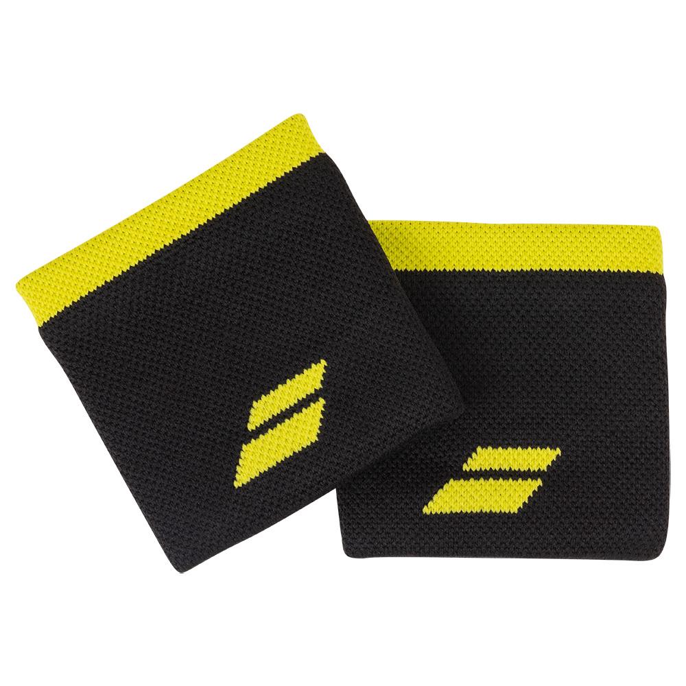 Babolat Logo Wristbands - Black/Yellow