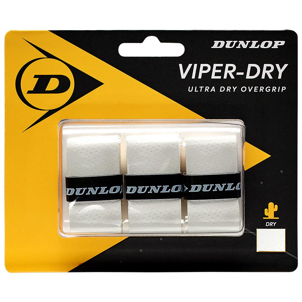 Dunlop Viper Dry Overgrip - 3 Pack - White